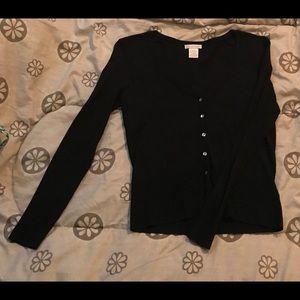 Black cardigan with under tank